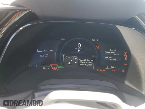 2025 Lexus RX 350h with VIN 2T2BBMCA4SC065324, listed as a Copart auction lot 49874505 with 3,849 mi miles and Salvage title. Bid and sale history available at DreamBid. Image 9.