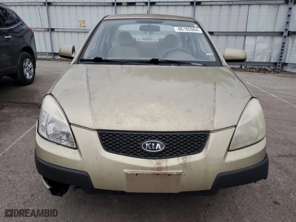 2009 Kia Rio SX with VIN KNADE223796524159, listed as a Copart auction lot 86185964 with 157,061 mi miles and Salvage Title. Bid and sale history available at carsss.com. Image 5.