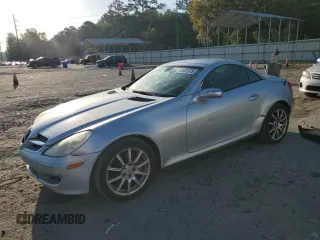 2005 Mercedes-Benz SLK-Class with VIN WDBWK56F35F052366, listed as a Copart auction lot 53032575 with 100,022 mi miles and Salvage Title. Bid and sale history available at carsss.com. Image 1.