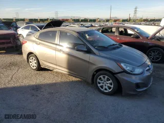 2013 Hyundai Accent GLS with VIN KMHCT4AEXDU559457, listed as a Copart auction lot 85445574 with 172,401 mi miles and Salvage Title. Bid and sale history available at carsss.com. Image 4.