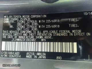 2015 Lexus NX 300h with VIN JTJYWRBZ3F2002482, listed as a IAAI auction lot 41542041 with 251,000 mi miles. Bid and sale history available at carsss.com. Image 9.