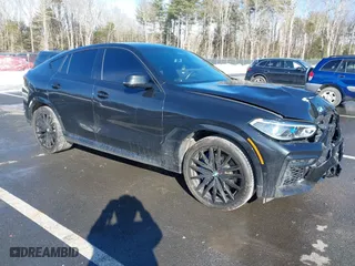 2022 BMW X6 M50i with VIN 5UXCY8C05N9M08236, listed as a IAAI auction lot 41643962 with 19,070 mi miles. Bid and sale history available at carsss.com. Image 1.
