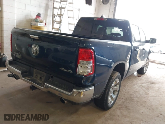 2019 Ram 1500 Big Horn z VIN 1C6SRFFT5KN762580, wystawiony jako IAAI lot #41858654 z przebiegiem 57 801 mil mil oraz . Historia ofert i sprzedaży dostępna na DreamBid. Obrazek 4.