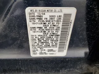 2005 Nissan Murano SL with VIN JN8AZ08W55W416234, listed as a Copart auction lot 83548504 with 166,291 mi miles and Salvage Title. Bid and sale history available at carsss.com. Image 15.