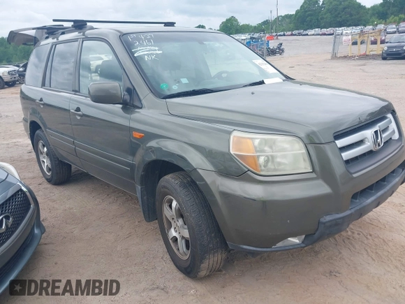 2006 Honda Pilot EX-L with VIN 5FNYF185X6B027885, listed as a IAAI auction lot 42132461 with 222,195 mi miles and . Bid and sale history available at DreamBid. Image 1.