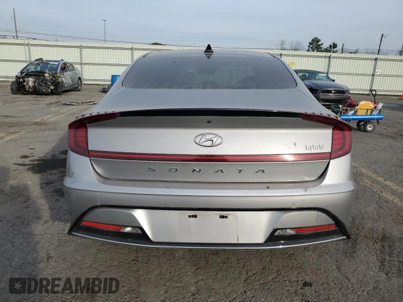 2020 Hyundai Sonata Hybrid Ultimate with VIN KMHL34JJ2LA010025, listed as a Copart auction lot 77657214 with 59,596 mi miles and Salvage Title. Bid and sale history available at carsss.com. Image 6.