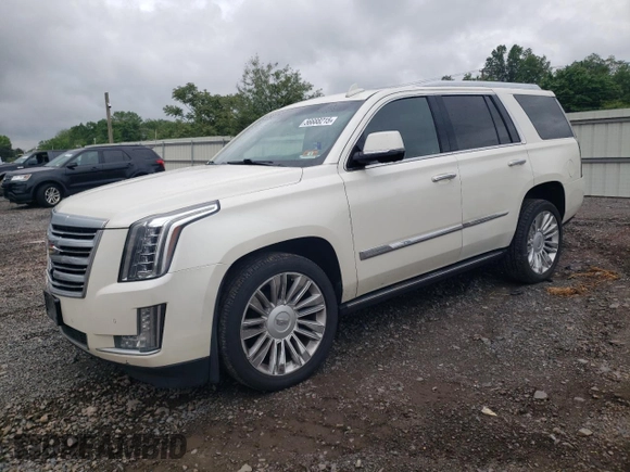 2015 Cadillac Escalade Platinum z VIN 1GYS4PKJ9FR599510, wystawiony jako Copart lot #56688215 z przebiegiem 292 890 mil mil oraz Szkoda całkowita • Salvage title. Historia ofert i sprzedaży dostępna na DreamBid. Obrazek 1.