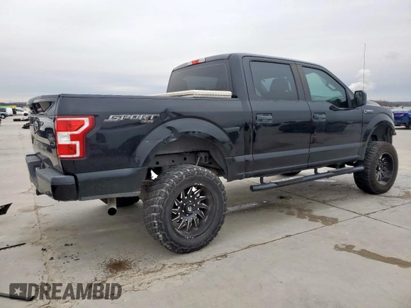2018 Ford F-150 XL with VIN 1FTEW1E56JKC51982, listed as a Copart auction lot 46106735 with 67,168 mi miles and Salvage Title. Bid and sale history available at carsss.com. Image 3.