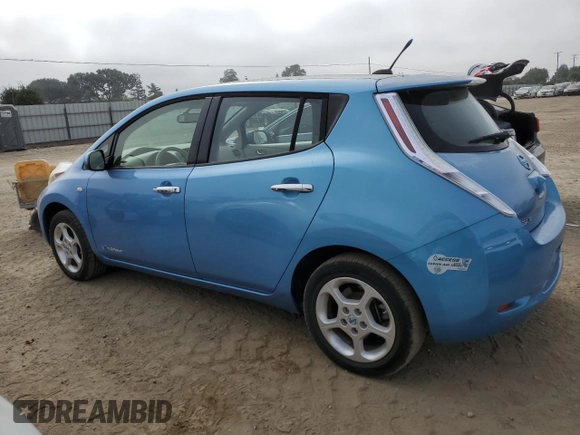 2012 Nissan LEAF SL with VIN JN1AZ0CP2CT021456, listed as a Copart auction lot 56057385 with 55,193 mi miles and Clean Title. Bid and sale history available at DreamBid. Image 2.