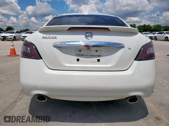2014 Nissan Maxima SV with VIN 1N4AA5AP3EC467676, listed as a Copart auction lot 56574015 with 158,612 mi miles and Salvage title. Bid and sale history available at DreamBid. Image 6.