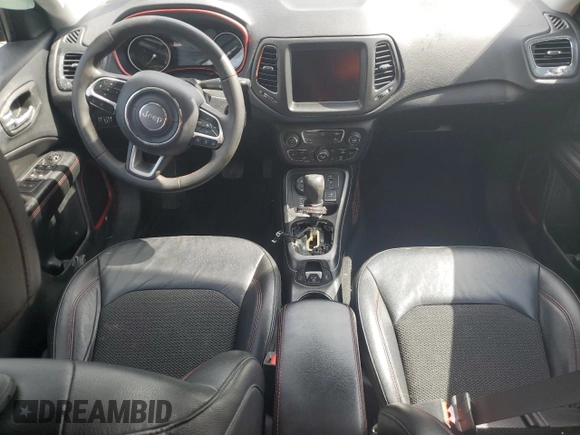 2021 Jeep Compass Trailhawk with VIN 3C4NJDDB7MT602800, listed as a Copart auction lot 50056865 with 68,794 mi miles and Salvage title. Bid and sale history available at DreamBid. Image 8.
