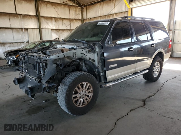 2007 Ford Expedition Eddie Bauer с VIN 1FMFU175X7LA39544, выставлен на аукционе Copart как лот 54554525 с пробегом 249 449 миль миль и Списание • Salvage title. История ставок и продаж доступна на DreamBid. Изображение 1.