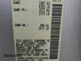 2013 Nissan Altima SV с VIN 1N4BL3AP6DC231086, выставлен на аукционе Copart как лот 55879615 с пробегом 206 001 миль миль и Чистый • Clean title. История ставок и продаж доступна на DreamBid. Изображение 12.