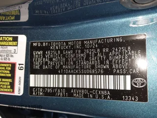 2025 Toyota Camry LE with VIN 4T1DAACK5SU068576, listed as a IAAI auction lot 41746222 with 3,674 mi miles and . Bid and sale history available at DreamBid. Image 9.