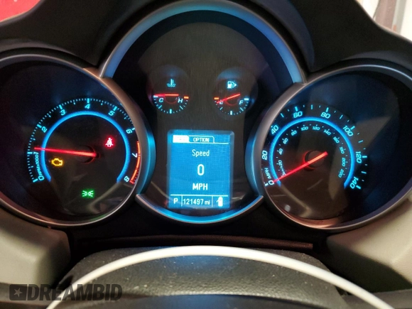 2015 Chevrolet Cruze LS with VIN 1G1PA5SH2F7128339, listed as a Copart auction lot 46912665 with 121,497 mi miles and Clean Title. Bid and sale history available at DreamBid. Image 9.
