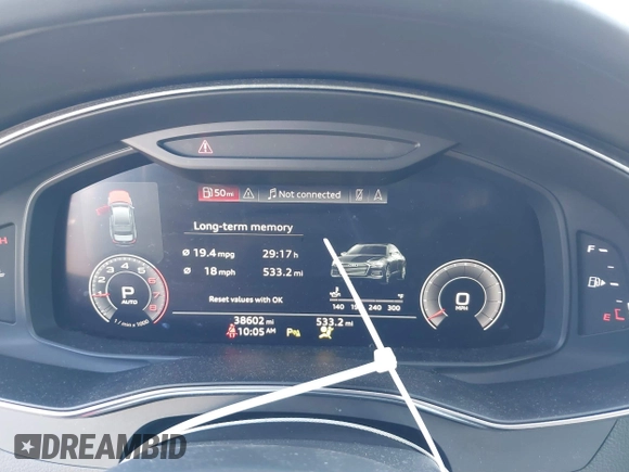 2019 Audi A6 Prestige with VIN WAUM2AF22KN044384, listed as a IAAI auction lot 41811753 with 38,602 mi miles and . Bid and sale history available at DreamBid. Image 7.