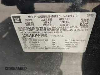 2015 GMC Terrain SLT with VIN 2GKALSEK8F6404542, listed as a IAAI auction lot 42508272 with 110,031 mi miles and . Bid and sale history available at DreamBid. Image 9.
