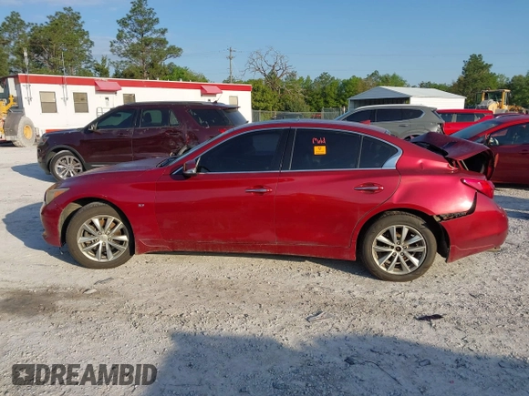 2015 Infiniti Q50 Premium with VIN JN1BV7AR3FM396669, listed as a IAAI auction lot 42007221 with 185,175 mi miles. Bid and sale history available at carsss.com. Image 14.
