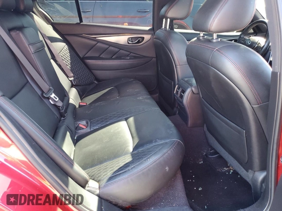 2018 Infiniti Q50 RED SPORT 400 with VIN JN1FV7ARXJM481308, listed as a Copart auction lot 65023704 with 96,204 mi miles and Salvage Title. Bid and sale history available at carsss.com. Image 10.