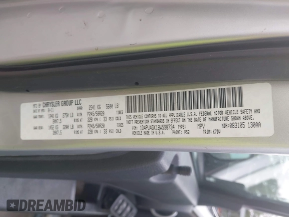 2011 Dodge Nitro Heat with VIN 1D4PU4GK1BW598734, listed as a IAAI auction lot 42498891 with 88,444 mi miles and . Bid and sale history available at DreamBid. Image 9.