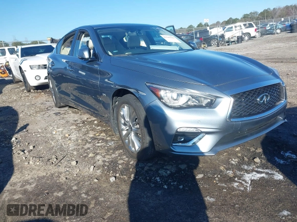 2020 Infiniti Q50 Luxe with VIN JN1EV7AP6LM201347, listed as a IAAI auction lot 41541566 with 29,697 mi miles and . Bid and sale history available at DreamBid. Image 1.