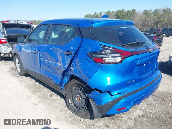2023 Nissan Kicks S with VIN 3N1CP5BV4PL559498, listed as a IAAI auction lot 41669632 with 32,699 mi miles. Bid and sale history available at carsss.com. Image 3.