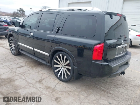2009 Infiniti QX56 with VIN 5N3AA08C09N902599, listed as a IAAI auction lot 41502266 with 174,823 mi miles. Bid and sale history available at carsss.com. Image 3.