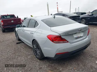 2019 Genesis G70 Advanced z VIN KMTG44LA4KU025432, wystawiony jako IAAI lot #42314340 z przebiegiem 109 629 mil mil oraz . Historia ofert i sprzedaży dostępna na DreamBid. Obrazek 3.