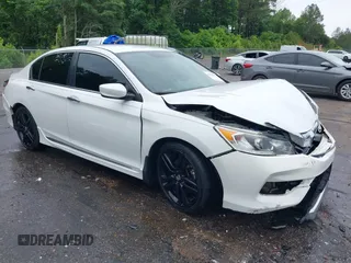 2016 Honda Accord Sport z VIN 1HGCR2F55GA123168, wystawiony jako IAAI lot #42200333 z przebiegiem 189 906 mil mil oraz . Historia ofert i sprzedaży dostępna na DreamBid. Obrazek 1.