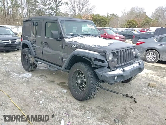 2019 Jeep Wrangler Unlimited Sport with VIN 1C4HJXDG0KW540190, listed as a Copart auction lot 42140675 with 66,470 mi miles and Salvage title. Bid and sale history available at DreamBid. Image 14.