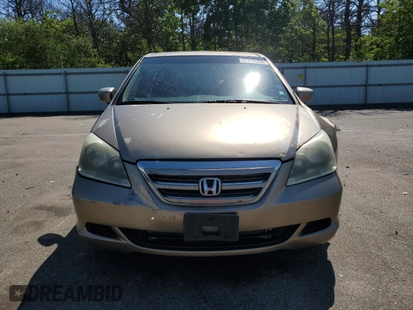 2005 Honda Odyssey EX-L with VIN 5FNRL38735B040552, listed as a Copart auction lot 57435355 with 183,768 mi miles and Salvage title. Bid and sale history available at DreamBid. Image 5.