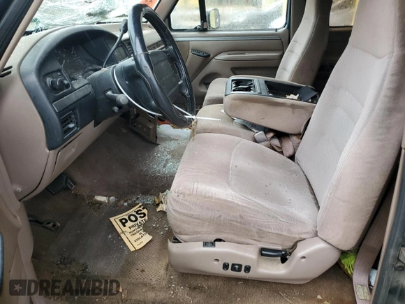 1995 Ford F-150 with VIN 1FTEX15H7SKA43294, listed as a Copart auction lot 76406034 with 0 mi miles and Salvage Title. Bid and sale history available at carsss.com. Image 7.