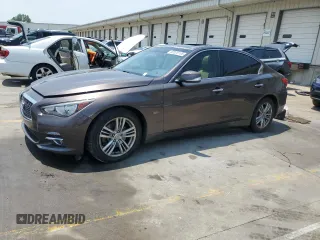 2017 Infiniti Q50 Premium with VIN JN1EV7AR9HM838435, listed as a Copart auction lot 60526135 with 66,848 mi miles and Salvage title. Bid and sale history available at DreamBid. Image 1.