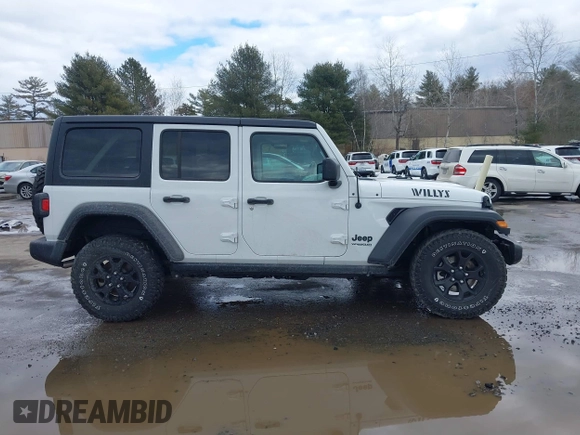 2022 Jeep Wrangler Unlimited Sport S with VIN 1C4HJXDG3NW155467, listed as a IAAI auction lot 41638650 with 22,698 mi miles and . Bid and sale history available at DreamBid. Image 13.