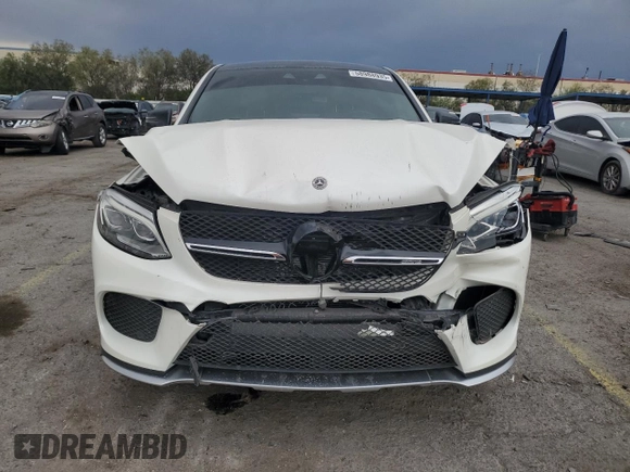 2017 Mercedes-Benz GLE 43 AMG with VIN 4JGED6EB8HA084593, listed as a Copart auction lot 58988935 with 51,531 mi miles and Salvage title. Bid and sale history available at DreamBid. Image 5.