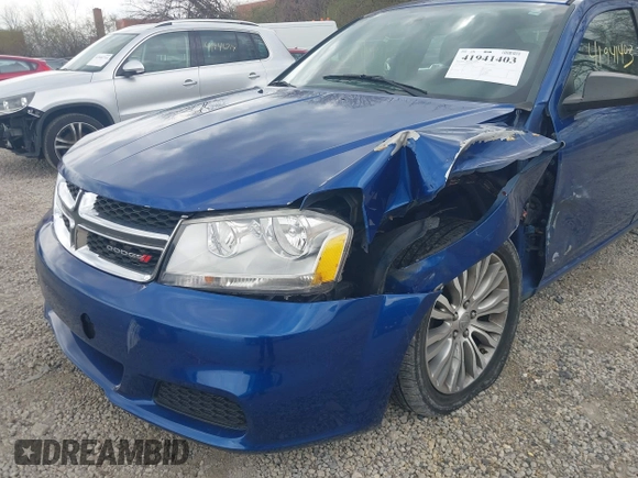 2014 Dodge Avenger SE with VIN 1C3CDZAB9EN235338, listed as a IAAI auction lot 41941403 with 144,085 mi miles. Bid and sale history available at carsss.com. Image 6.