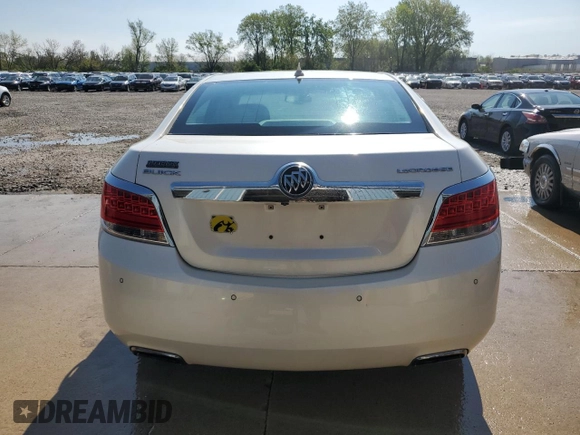 2012 Buick LaCrosse Premium 1 with VIN 1G4GD5E35CF347291, listed as a Copart auction lot 55397495 with 100,850 mi miles and Salvage title. Bid and sale history available at DreamBid. Image 6.
