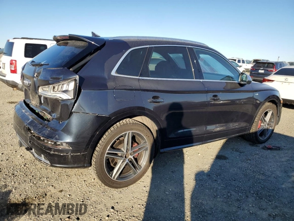 2018 Audi SQ5 Premium Plus with VIN WA1A4AFY5J2044507, listed as a Copart auction lot 83238274 with 46,801 mi miles and Salvage Title. Bid and sale history available at DreamBid. Image 3.