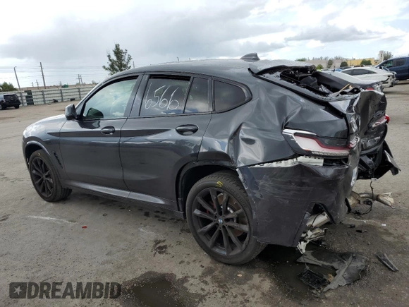 2022 BMW X4 xDrive30i with VIN 5UX33DT04N9K26566, listed as a Copart auction lot 53396153 with 17,595 mi miles. Bid and sale history available at carsss.com. Image 2.