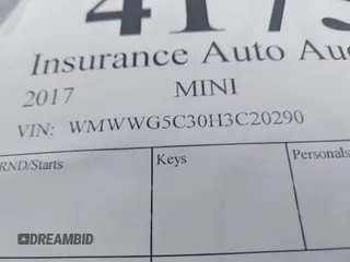 2017 MINI Convertible Cooper с VIN WMWWG5C30H3C20290, выставлен на аукционе IAAI как лот 41750397 с пробегом Не указан миль и . История ставок и продаж доступна на DreamBid. Изображение 9.
