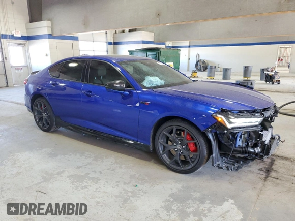 2023 Acura TLX Type S w/Performance Tire with VIN 19UUB7F96PA003730, listed as a Copart auction lot 47397305 with 13,805 mi miles and Salvage Title. Bid and sale history available at carsss.com. Image 4.