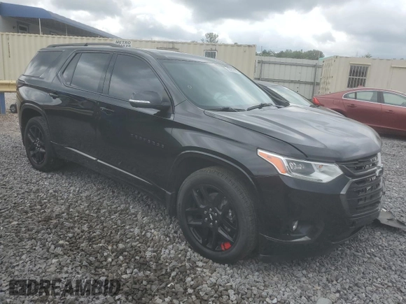 2021 Chevrolet Traverse Premier with VIN 1GNERKKW8MJ246357, listed as a Copart auction lot 58257635 with 89,543 mi miles and Salvage title. Bid and sale history available at DreamBid. Image 4.