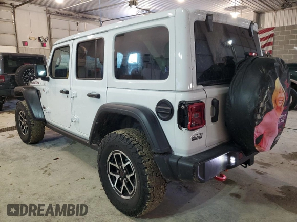 2024 Jeep Wrangler Rubicon with VIN 1C4PJXFG8RW366212, listed as a Copart auction lot 88892985 with 7,649 mi miles and Salvage Title. Bid and sale history available at DreamBid. Image 2.