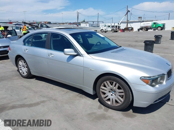 2003 BMW 7 Series 745i with VIN WBAGL63423DP66443, listed as a IAAI auction lot 41993529 with 163,993 mi miles and . Bid and sale history available at DreamBid. Image 1.