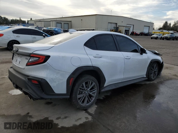2022 Subaru WRX with VIN JF1VBAA65N9026224, listed as a Copart auction lot 46151245 with 17,930 mi miles and Salvage Title. Bid and sale history available at carsss.com. Image 3.