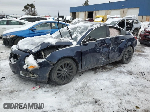 2012 Buick Regal Turbo Premium 1 with VIN 2G4GS5EV2C9160090, listed as a Copart auction lot 45471415 with 160,686 mi miles and Clean title. Bid and sale history available at DreamBid. Image 1.
