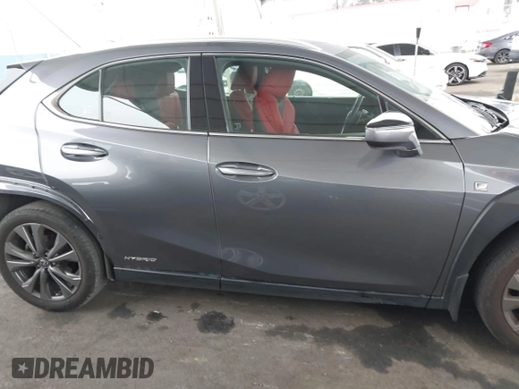 2020 Lexus UX 250h F Sport with VIN JTHR9JBH0L2025493, listed as a IAAI auction lot 42175227 with 18,315 mi miles and . Bid and sale history available at DreamBid. Image 14.