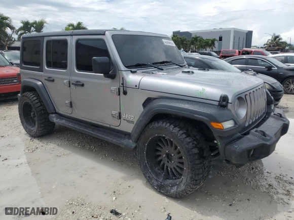 2018 Jeep Wrangler Unlimited Sport S with VIN 1C4HJXDG7JW179393, listed as a Copart auction lot 52069655 with 141,831 mi miles and Salvage Title. Bid and sale history available at carsss.com. Image 4.