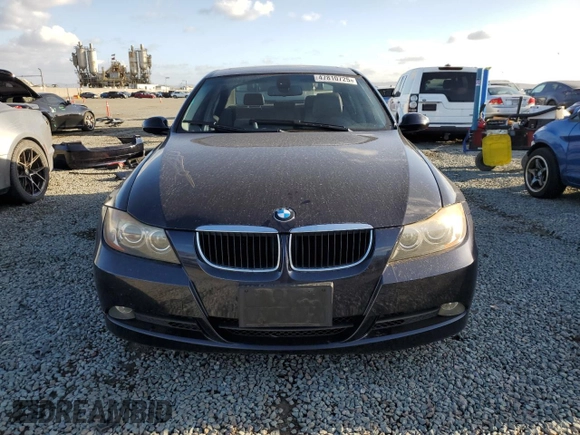 2007 BMW 3 Series 328i with VIN WBAVC53597FZ76428, listed as a Copart auction lot 47810725 with 138,250 mi miles and Salvage Title. Bid and sale history available at carsss.com. Image 5.