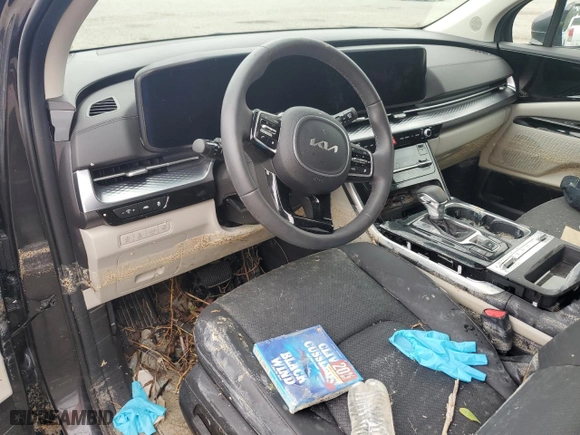 2024 Kia Carnival SX with VIN KNDNE5H37R6433828, listed as a Copart auction lot 74878214 with 0 mi miles and Salvage Title. Bid and sale history available at carsss.com. Image 8.